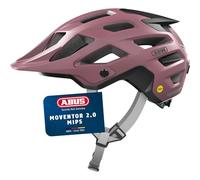 ABUS Casque MTB Moventor 2.0 MIPS, Vélo en Rouge, Taille M | Casque All-Mountain avec protection anti-chocs, hommes et femmes, adultes et jeunes, ouverture queue de cheval