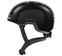 ABUS Casque pour enfants Skurb Kid - Casque de vélo robuste au look skater avec de la place pour une tresse et de nombreux designs - pour filles et garçons - Noir Brillant, taille S