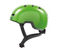 ABUS Casque pour enfants Skurb Kid - casque de vélo robuste au look skater avec place pour une tresse et designs variés - pour filles et garçons - Vert brillant, taille M, M (50-55 cm)