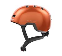 ABUS Casque pour enfants Skurb Kid - casque de vélo robuste au look skater avec place pour une tresse et designs variés - pour filles et garçons - Orange, taille M