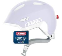 ABUS Casque pour Enfants Smiley 3.0 ACE LED - Casque de vélo avec lumière - Ajustement Profond & Place pour Une Tresse - pour Filles et garçons