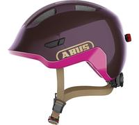 ABUS Casque pour enfants Smiley 3.0 ACE LED - Casque de vélo avec lumière - ajustement profond & place pour une tresse - pour filles et garçons