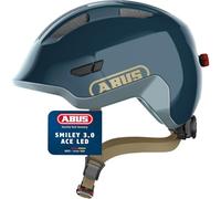 ABUS Casque vélo Smiley 3.0 ACE LED Junior – Bleu Royal S (51-55 cm)
