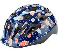 ABUS Casque pour enfants Smooty 2.0 - Casque de vélo robuste pour les petits enfants dans le siège passager - pour les filles et les garçons - Bleu avec des motifs de losanges, M (49-55cm)