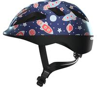ABUS Casque pour enfants Smooty 2.0 - Casque de vélo robuste pour les petits enfants dans le siège passager - pour filles et garçons - Bleu avec motif de losanges, taille S