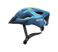 ABUS Casque de ville Aduro 2.0 - Casque de vélo polyvalent avec lumière - dans un design sportif pour la circulation en ville - pour hommes et femmes - Bleu, taille L