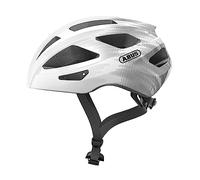 Casque route abus macator blanc argent
