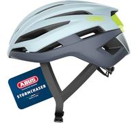 ABUS Casque Vélo de Route StormChaser, Gris Clair/Bleu, Taille L