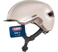 ABUS Casque vélo HUD-Y - feu LED arrière magnétique rechargeable - Champagne Or