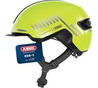 ABUS Casque Vélo HUD-Y avec feu arrière, signal yellow, M