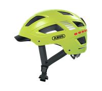 Abus Hyban 2.0 Led Signal - Casque vélo urbain Signal Yellow M (52 - 58 cm)