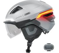 ABUS Casque Vélo HYP-E ACE, avec Feu Avant, Taille S, Argent