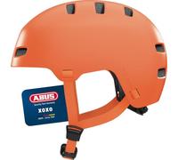 ABUS Casque vélo XOXO, casque urbain style skate, taille S, mono orange