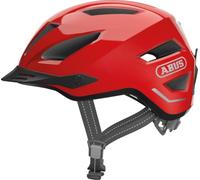 ABUS Casque de ville Pedelec 2.0 avec feu arrière et capuche de pluie Rouge Taille L