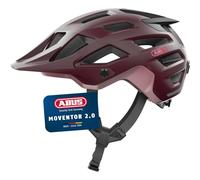 ABUS Casque VTT Moventor 2.0 – All‑Mountain confortable Unisexe – Rouge Wildberry