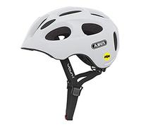 Abus Casque Youn-I MIPS pour Enfants - Casque de vélo avec lumière, réflecteurs et Protection Contre Les Chocs (MIPS) - pour Filles et garçons - Blanc Mat, Taille S