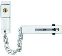 ABUS Chaîne de porte SK78 pour porte d'entrée et porte d'appartement - Chaîne de sécurité verrouillable avec sécurité enfants - convient aux portes se fermant à gauche et à droite