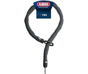 ABUS Chaîne enfichable ADAPTOR CHAIN Superior 7KS adaptée au verrou de cadre ou à l'Alarmbox 2.0 - chaîne en acier de 7 mm d'épaisseur avec boucle ovale - longueur 100 cm, noir, + ST 5950 2.0
