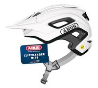 ABUS Cliffhanger MIPS Casque de vélo pour Les Trails exigeants avec Protection MIPS Contre Les Chocs et Grandes Ouvertures d'aération pour Homme et Femme Blanc Taille S
