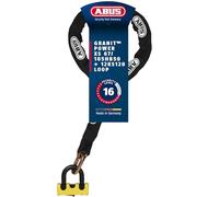 ABUS 67/105HB50+12KS120 Chaîne Avec Cadenas, Jaune/Noir CIMENTÉ