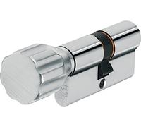 Abus Cylindre de Porte à Bouton KXP20SN Z65/K40 mm, Nickelé, Set de 5 Pièces