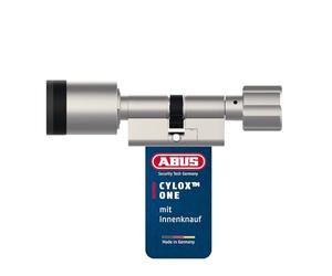 ABUS Cylindre électronique CYLOX One - Ouverture sans es portes - Cylindre de serrure intelligent avec protection anti-perçage - Ouverture par bouton extérieur - Longueur extérieure/bouton