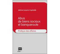 Abus de biens sociaux et banqueroute - Jérôme Lasserre-Capdeville - Gln Joly Eds - broché - Etude
