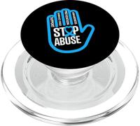 Abus des Enfants - Avril est Le Mois National de la prévention de la maltraitance des Enfants PopSockets PopGrip pour MagSafe