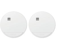 ABUS Détecteur de fumée RWM90 - avec Batterie remplaçable de 5 Ans - Certifié DIN EN14604 - Convient pour Les Maisons - Volume d'alarme 85 DB - Blanc (Lot de 2)