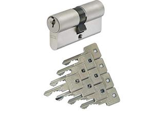 ABUS Double cylindre A93 - 45/50 mm - Avec 10 clés - Avec fonction débrayable et protection anti-perçage - Profil C73 C83