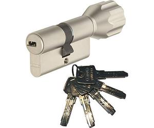 Abus EC550 Cylindre à bouton livré avec 5 clés Longueur Z30/K30 mm