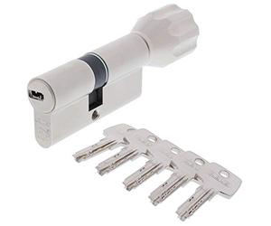 ABUS - EC550 Profil-Cylindre à bouton Longueur Z40/K30mm avec 5 Clés