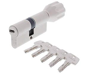 ABUS - EC550 Profil-Cylindre à bouton Longueur Z55/K40mm avec 5 Clés