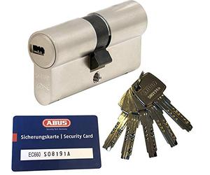 ABUS EC660 Longueur de double cylindre (a/b) 30/30mm (c=60mm) avec la touche 5, avec Carte de Sécurité