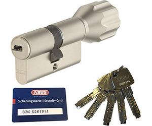 Abus ec660eck660Cylindre à bouton Roue Longueur (A/B) Z30/K30mm (C = 60mm) avec 5clés, avec carte de sécurité