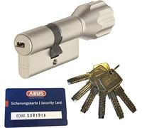 Abus ec660eck660Cylindre à bouton Roue Longueur (A/B) Z45/K35mm (C = 80mm) avec 6clés, avec carte de sécurité