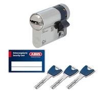 ABUS EC880 Cylindre de serrure modulaire demi-cylindre 10/50 à fermeture identique pour porte d'entrée et porte d'appartement avec carte de sécurité