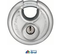 ABUS Cadenas Diskus 26/70 – cylindre anti-perçage/anti-arrachement – niveau 8 – argenté