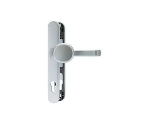 ABUS Ferrure de porte SRG92N F1 - pour portes d'entrée - avec poignée de porte intérieure et poignée de porte extérieure - pour portes à cadre étroit - Aluminium