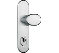 Abus Ferrure de protection pour porte 374043 HLZS814 Il acier inoxydable avec protection de cylindre & recto verso Poignée ronde 12233, 12229