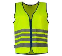 ABUS Gilet de sécurité Lumino Reflex Vest - Gilet de sécurité pour une meilleure visibilité de jour et de nuit - pour adultes - avec fermeture éclair