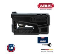 ABUS Bloque-disque Granit Detecto XPlus 8077 2.0 – Alarme et préalarme, acier trempé – Noir