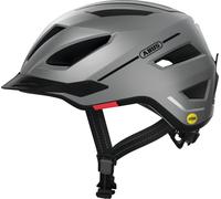 ABUS Casque de ville Pedelec 2.0 MIPS – feu arrière, visière, capuche anti-pluie, pour femmes/hommes