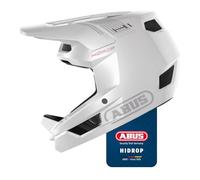 ABUS HiDrop Casque Fullface Downhill, shiny white, Taille M