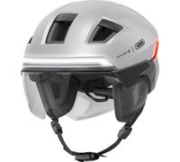 ABUS Casque de vélo HYP-E ACE - avec feu avant, feu arrière et clignotant - avec visière et protège-oreilles - convient aussi pour E-Bike et S-Pedelec - pour femmes et hommes