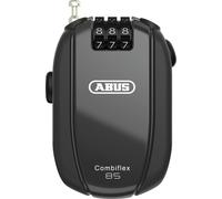ABUS Kabelschloss Combiflex - Antivol pour sécuriser les skis, le casque, la poussette et les bagages - Break 85 - 85 cm de long - 1,5 mm d'épaisseur - avec code chiffré - Noir