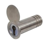 ABUS KeyGarage 729 - Coffre à clés à encastrer dans le mur - tube en acier inoxydable pour le rangement des clés - boîte à clés avec couvercle - argenté