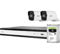 ABUS Komplett-Set mit 2 PoE Mini Tube-Kameras + Rekorder TVVR36423T Ethernet IP-Set pour caméra de surveillance1920 x 1080 pixels