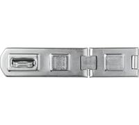 ABUS Loquet à charnière et agrafe 100/100 - Dispositif pour cadenas - Pour ouvrir les portes et solutions d'angle - Niveau de sécurité ABUS 4 - Argent
