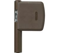 ABUS Loquet Fenêtre Charnière FAS101 - Verrou Supplémentaire pour Paumelles - Niveau de Sécurité 10 - 24490 - Marron